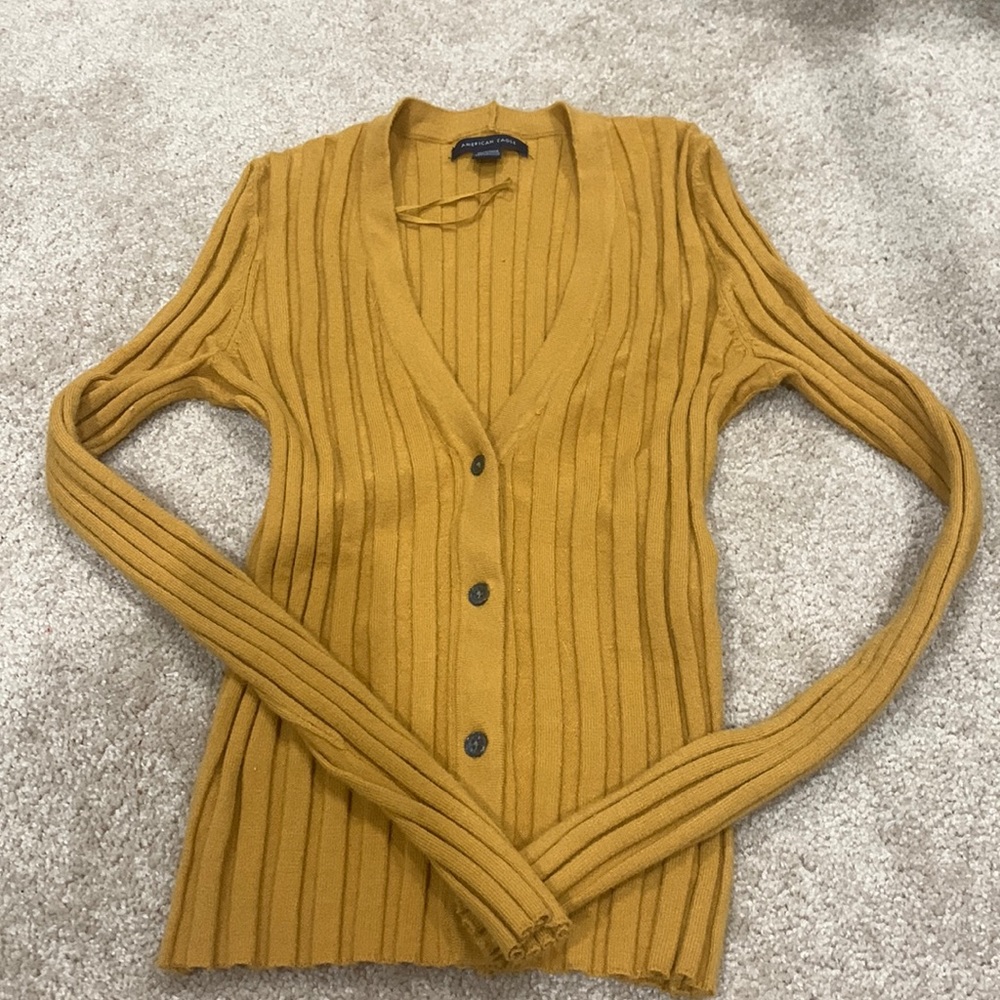 american eagle tight button up